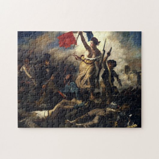 La liberte guidant le peuple, Eugene Delacroix, 18 ジグソーパズル (横)