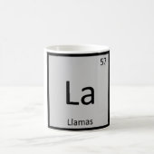 La - Llamas Chemistry周期表要素 コーヒーマグカップ (中央)