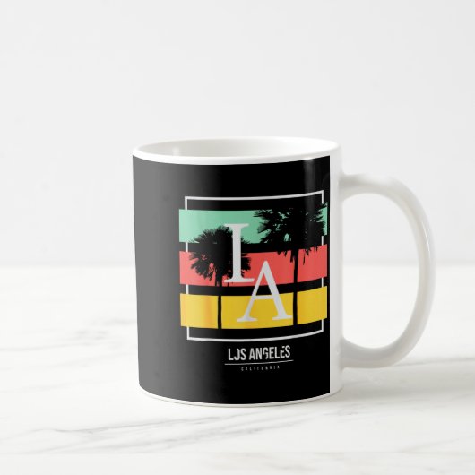 La Los Angeles California コーヒーマグカップ (右)