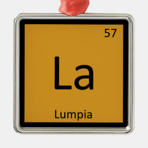 La - Lumpiaの前菜化学周期表 メタルオーナメント