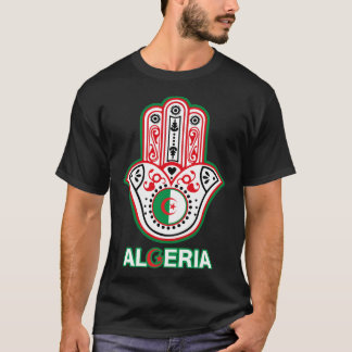 La main de fatma ELKHAMSSA et drapeau algérien  Tシャツ
