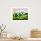La maison sur les collines, nature verte ポスター (キッチン)