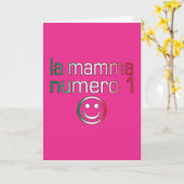 La Mamma Numero 1 ( Number 1 Mom in イタリアン ) カード (黄色い花)
