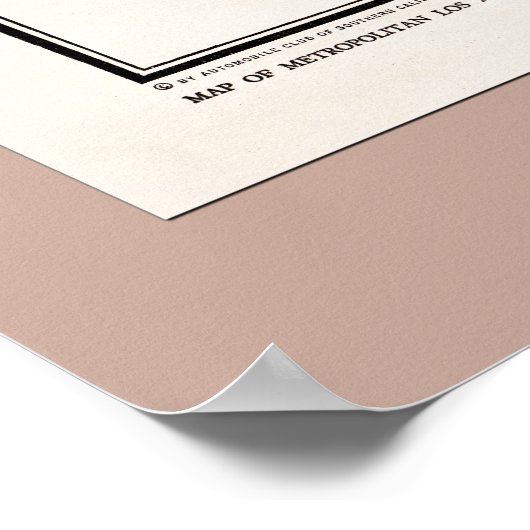 LA Map from 1925 ポスター (角)