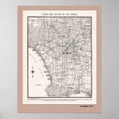 LA Map from 1925 ポスター (正面)