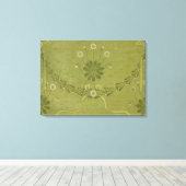 'La Margarete'壁紙デザイン, Jeffre印刷 キャンバスプリント (インサイチュ (ウッドフロア))