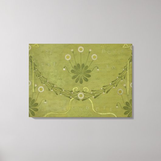 'La Margarete'壁紙デザイン, Jeffre印刷 キャンバスプリント (正面)