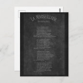 La marseillaise - Paroles ポストカード (正面/裏面)