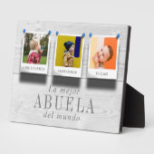 La mejor abuela del mundo 3 Photo Collage Wood フォトプラーク (側面)