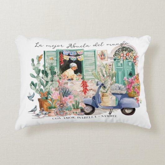 La Mejor Abuela del Mundo | Personalized アクセントクッション (正面)