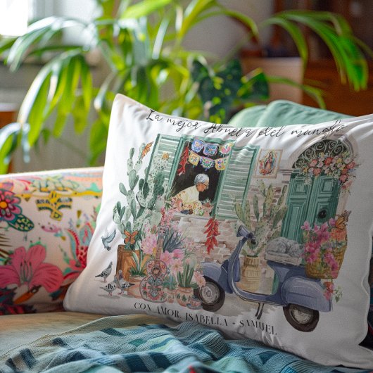 La Mejor Abuela del Mundo | Personalized アクセントクッション