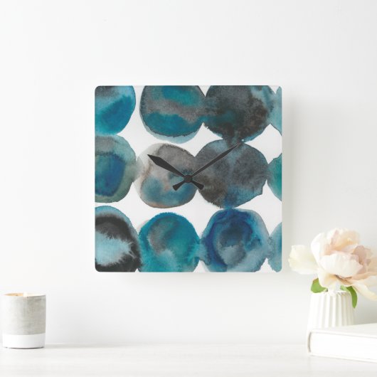 La Mer -円 スクエア壁時計 (ホーム)