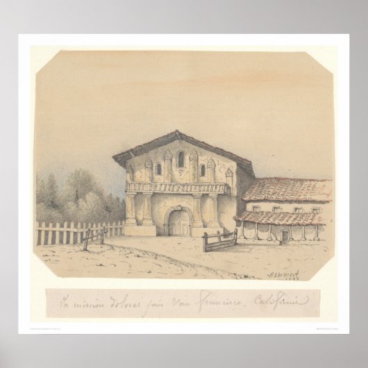 La Mission Delores, San Francisco, CA (1205) ポスター (正面)