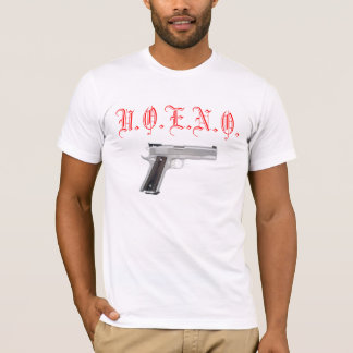 La Monda&Co.白いUOENO銃のTシャツ Tシャツ