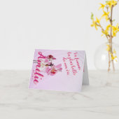 La mujer más bella de mi vida tarjeta editable カード (黄色い花)