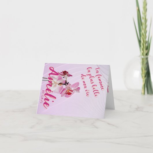 La mujer más bella de mi vida tarjeta editable カード (正面)