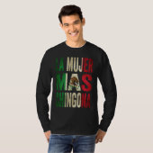 La Mujer Mas Chingona Mexican Wife Mexico Flag Tシャツ (正面フル)