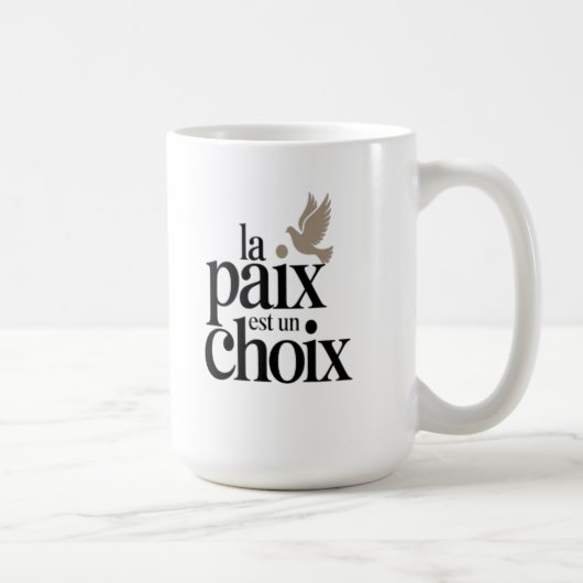 La paix est un choix コーヒーマグカップ (右)