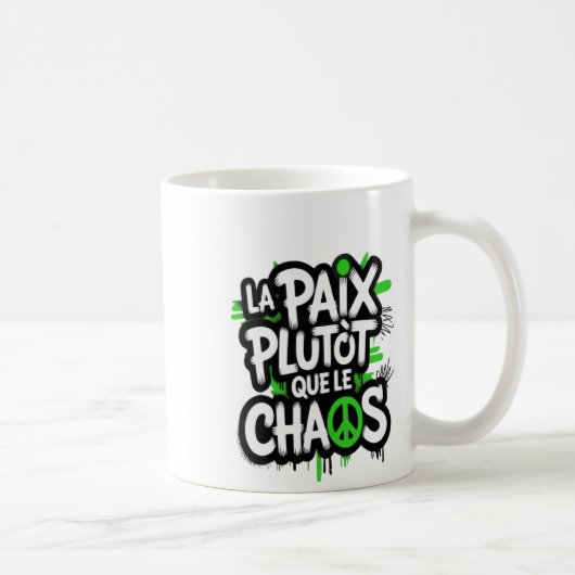 La paix est un choix コーヒーマグカップ (右)