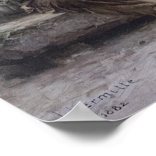 La Paye des Moissonneurs – Lhermitte, 1882 ポスター (角)