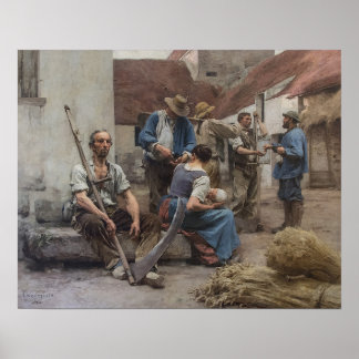 La Paye des Moissonneurs – Lhermitte, 1882 ポスター
