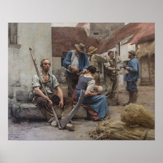 La Paye des Moissonneurs – Lhermitte, 1882 ポスター (正面)