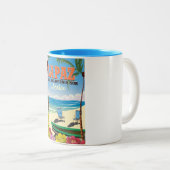 La Paz Baja California Sur Mexico旅行ポスター ツートーンマグカップ (正面右)