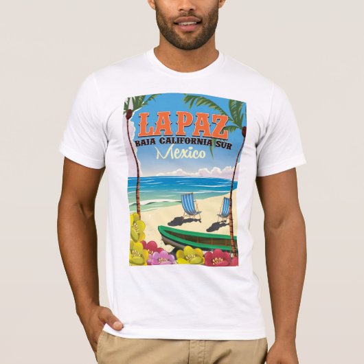 La Paz Baja California Sur Mexico旅行ポスター Tシャツ (正面)