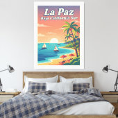 La Paz Baja California Sur Travel Poster  キャンバスプリント (インサイチュ (寝室))