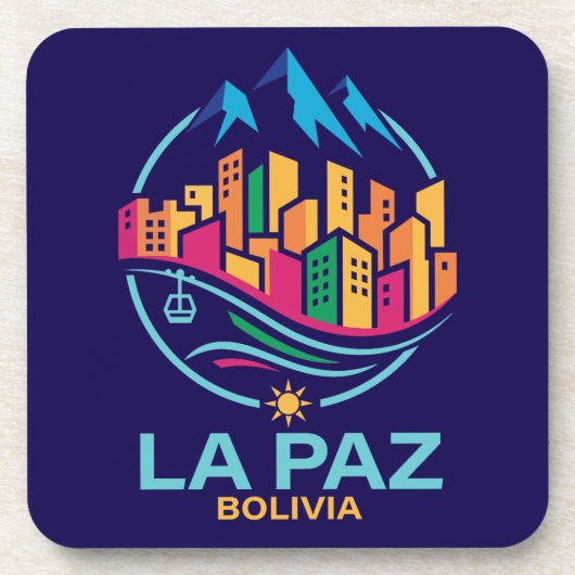 La Paz Bolivia South America コースター (正面)