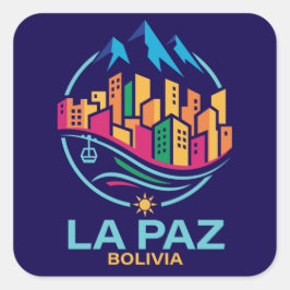 La Paz Bolivia South America スクエアシール