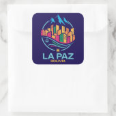 La Paz Bolivia South America スクエアシール (バッグ)