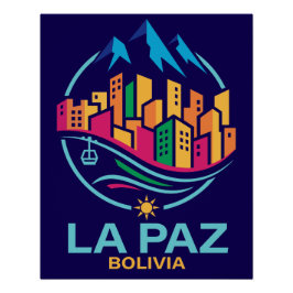 La Paz Bolivia South America ポスター