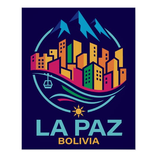 La Paz Bolivia South America ポスター (正面)