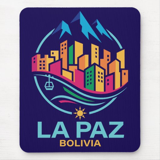 La Paz Bolivia South America マウスパッド (正面)