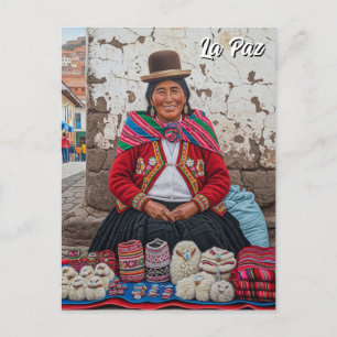 La Paz Bolivia Travelでの市場 ポストカード