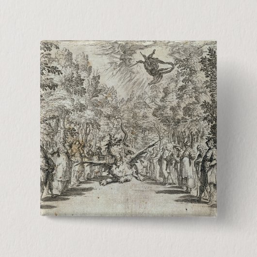 「La Pellegからの大蛇を、攻撃する約アポロ 缶バッジ (正面)