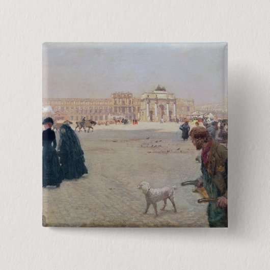 La Place du Carrousel、パリ 缶バッジ (正面)