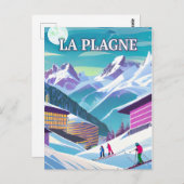 La Plagne : Aventures Alpines et Splendeur enneigé ポストカード (正面/裏面)