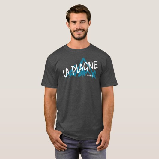 La Plagne France Mountains Tシャツ (正面フル)