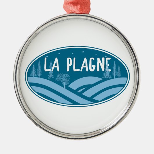 La Plagne France Outdoors メタルオーナメント (正面)
