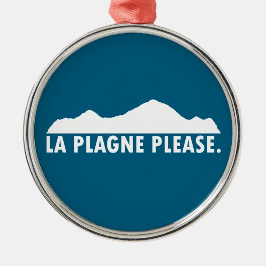 La Plagne France Please メタルオーナメント (正面)