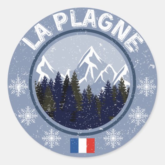 La Plagne Station de Ski ラウンドシール (正面)