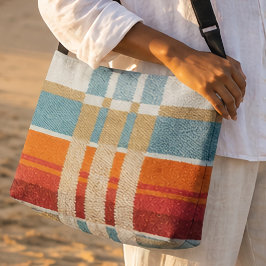 "LA PLAYA" 本格メキシカン織柄プリント クロスボディバッグ