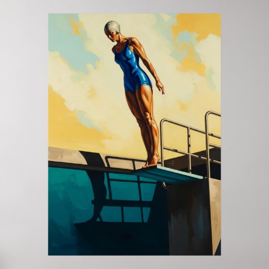 LA PLONGEUSE D'AZUR (The Azure Diver) -オリジナルA ポスター (正面)