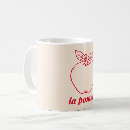 la pomme コーヒーマグカップ (正面左)