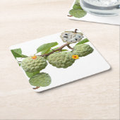 La pomme-cannelle - Verre à shot スクエアペーパーコースター (アングル)