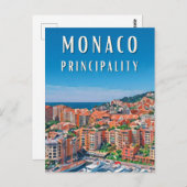 La principauté de Monaco ポストカード (正面/裏面)