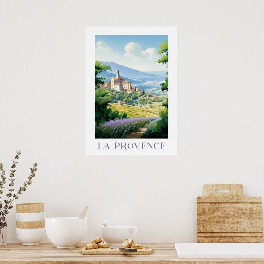 La provence - France - illustration ポスター (キッチン)