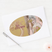 La question c'est vulez-vouousありがとうステッカー 楕円形シール (封筒)